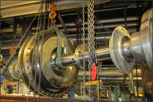 Lifting Gyrol® fluid drive rotating assembly